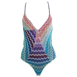 Missoni, costume da bagno multicolore con stampa zig zag Multicolore