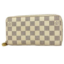 Carteira Zippy Louis Vuitton Damier Azur Branco