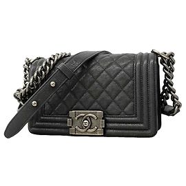 Chanel Boy Chain Schultertasche Braun