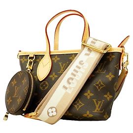 Louis Vuitton Monogram Neverfull BB Tote Bag Braun Beige