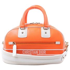 Autre Marque Petit sac bowling Dior Vibe à fermeture éclair en Orange Orange