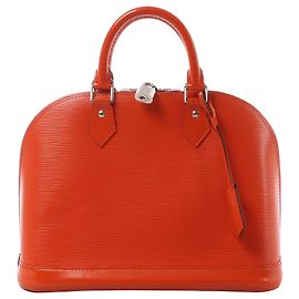 Sac à main Louis Vuitton Alma PM en cuir Epi Orange Orange