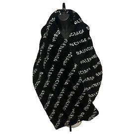 Cachecol Balenciaga XXL Logo em pele sintética Outro
