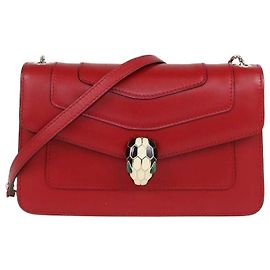 Bulgari Borsa a tracolla Bvlgari Serpenti Forever in pelle rossa Rosso