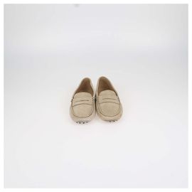 Autre Marque Mocassins Gommini Tod's Junior em camurça bege Bege