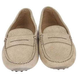Autre Marque Mocassins Gommini Tod's Junior em camurça bege Bege