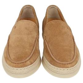 Mocassini Espadrilles Tod's in Camoscio Marrone Marrone