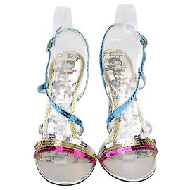 Sandali a listini Haines Gucci con paillettes multicolore Multicolore