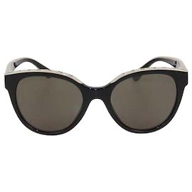 Chanel Black,Beige Butterfly Sonnenbrille Schwarz