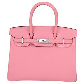 Hermès Bolsa Birkin 30 Hermes Rose Confetti em couro Epsom com hardware Palladium Rosa