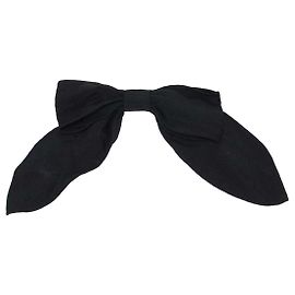 Chanel Black Fabric Bow Hairpin Black