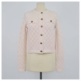 Zimmermann Light Beige Wool Pointelle Knit Cardigan Beige