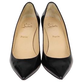 Christian Louboutin Black Patent Leather Corneille Pumps Black