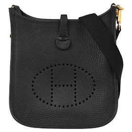 Hermès Hermes Evelyne Bag Gen III Clemence TPM Black