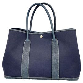 Hermès Saco Tote Hermes Garden PM Azul marinho
