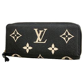 Cartera larga Louis Vuitton Monogram Empreinte Bicolor Negro Beige
