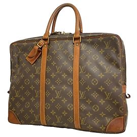 Louis Vuitton Monogram Portedocuments Voyage Bag Brown
