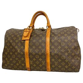 Louis Vuitton Boston Monogram Keepall 50 Braun