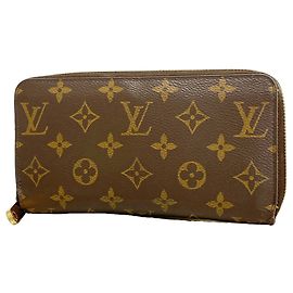 Portefeuille Zippy Monogram Louis Vuitton Marron Fuschia