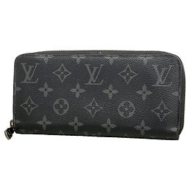 Louis Vuitton Monogram Eclipse Zippy Wallet Schwarz