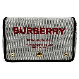 Burberry Note Canvas with Leather Medium Schwarz