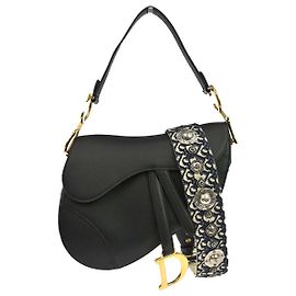 Christian Dior Saddle Leather Medium Nero