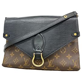 Borsa a tracolla Louis Vuitton Monogram Epi Saint Michel Marrone Nero