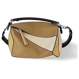 Loewe Puzzle Patchwork Leather Small Castaño