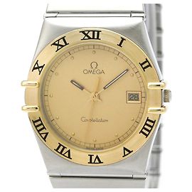 Relógio de pulso Omega Constellation 18K Gold Steel Quartz Outro