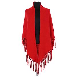 Mantella in lana rossa Max Mara Rosso
