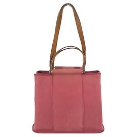 Hermès Sac à épaule Hermes Cabas Elan PM Vertical Marron Rouge