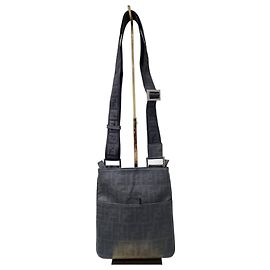 Fendi Borsa Messenger Piatta Zucca Nero/Grigio Nero Grigio