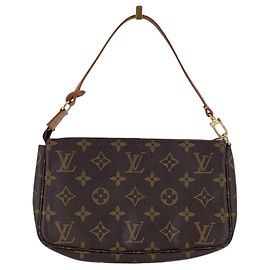 Louis Vuitton Pochette Accessoire Handtasche aus braunem Monogram Canvas Braun