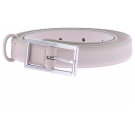 Autre Marque Ceinture MORJAS en cuir crème 80 cm Beige