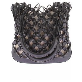 Borsa Polène Solé in pelle nera Nero
