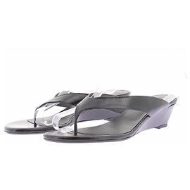 Autre Marque LOIRET Black Leather Sandals Black