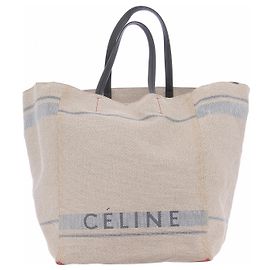 Sac Tote en Toile Céline Beige Beige