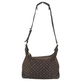 Borsa a tracolla Louis Vuitton Monogram Mini Lin Boulogne Marrone