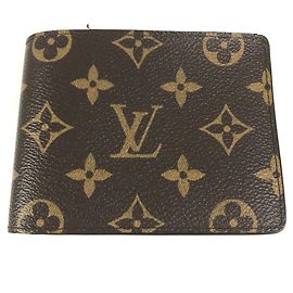 Portafoglio bi-fold Louis Vuitton Monogram Marrone