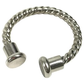 Bulgari Chaveiro Bvlgari Silver 925 Twist Prata