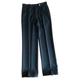 Versace Herren Wollhose Anthrazitgrau