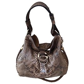 Gucci Python Leder Handtasche Braun Braun