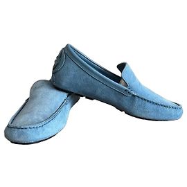 Gucci Mocasines de ante azul claro Azul claro