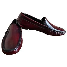 Prada Mocassins en Cuir Bordeaux pour Homme Bordeaux
