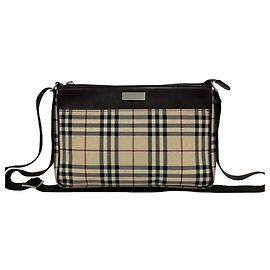 Burberry Nova Check Shoulder Bag Brown Beige