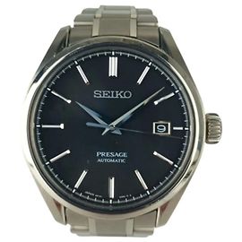SEIKO Presage Black Silver Titanium Men's Analog Watch Other
