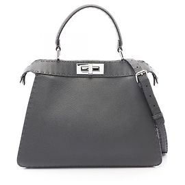 Sac à main 2-Way Fendi Peekaboo I.U Medium Selleria Marron