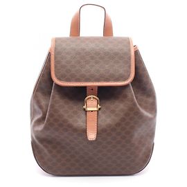 Céline Celine Macadam Backpack/Handbag Brown