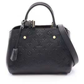 Louis Vuitton Montaigne BB Monogram Empreinte Noir Handbag Black