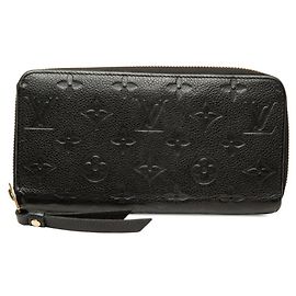 Louis Vuitton Monogram Empreinte Zippy Wallet Black